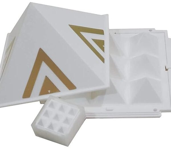 LRK ACUPRESSURE Plastic Vastu Shastra Pyramids (White, 4.4 X 4.4 X 4.4 Inch)