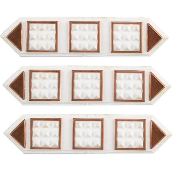 LRK ACUPRESSURE Pyramid Plastic Staircase 9X9 Yantra (17 cm x 4 cm, White)